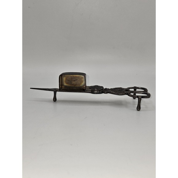 Antique‎ Footed Ornate Candle Snuffer Scissors Wick Cutter Trimmer main image 2